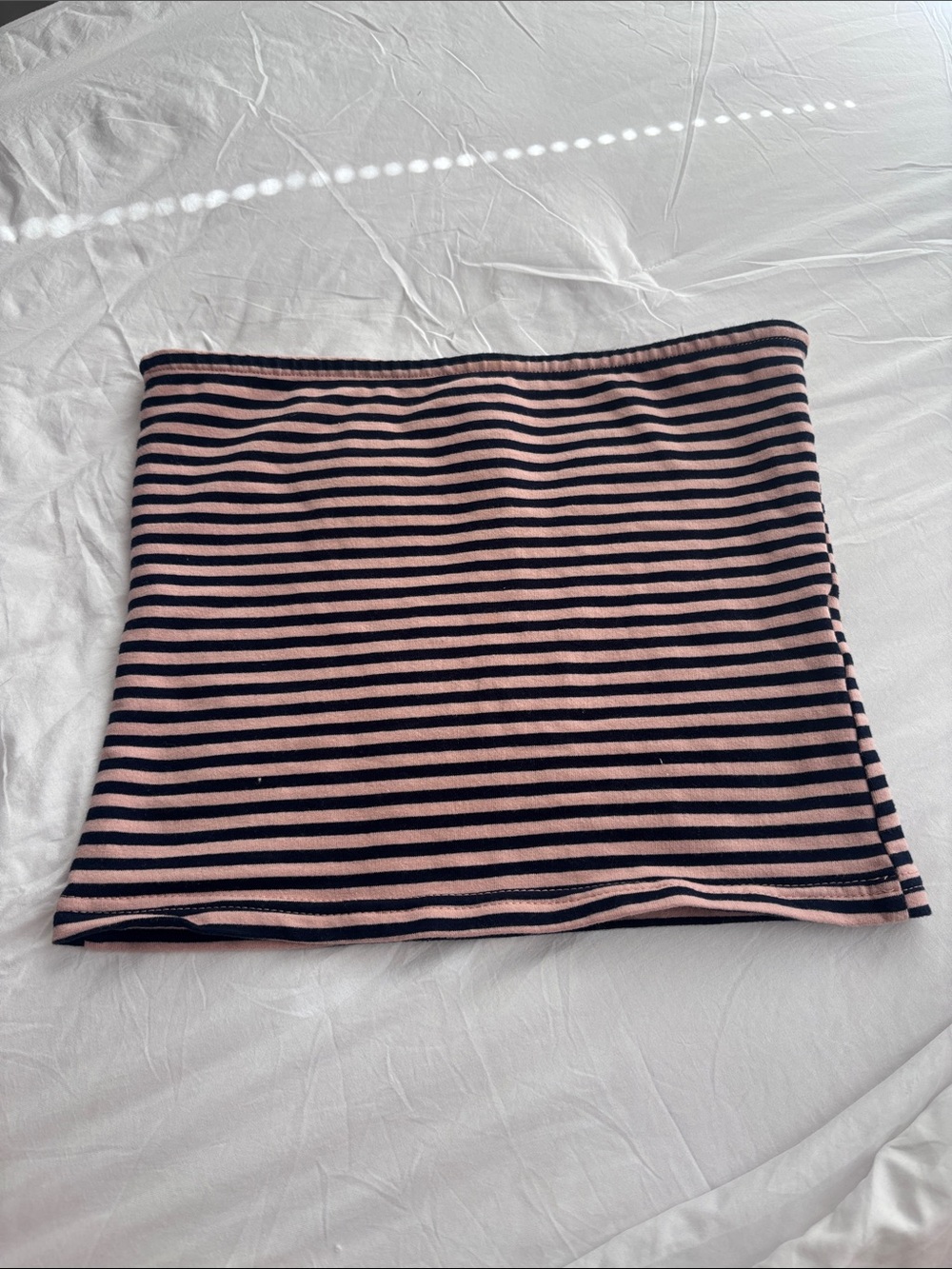 Striped Pink and Black Tube top